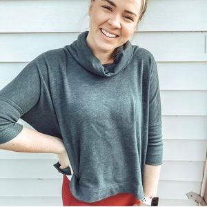 Loose turtleneck top